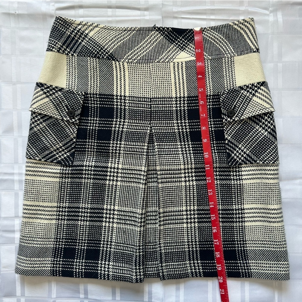 Dalia Vintage Black & White Tweed Cargo Pocket Knit Mini Skirt - Picture 7 of 12